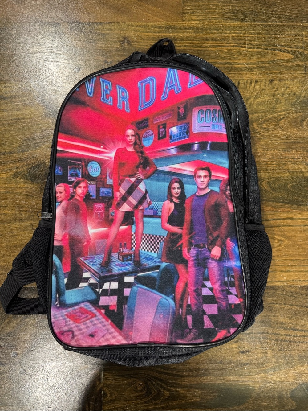 Kids Riverdale Black Backpack with Print - Back to School